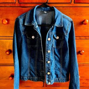 Blue Identity Size M Stretch Denim Jean Jacket